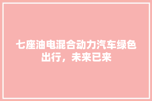 七座油电混合动力汽车绿色出行，未来已来