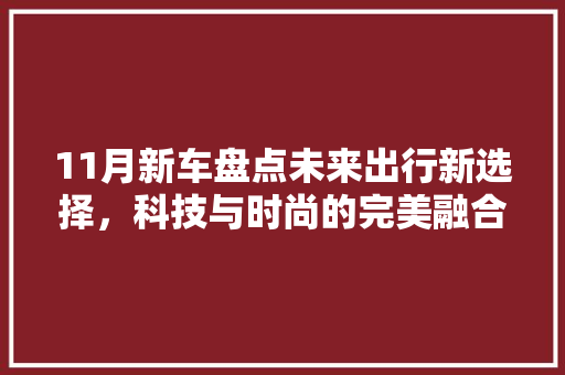 11月新车盘点未来出行新选择，科技与时尚的完美融合