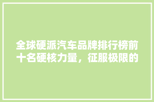 全球硬派汽车品牌排行榜前十名硬核力量，征服极限的传奇