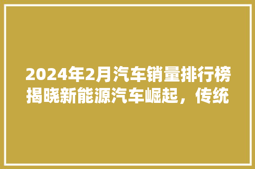 2024年2月汽车销量排行榜揭晓新能源汽车崛起，传统车企面临挑战