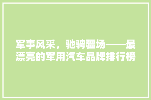 军事风采，驰骋疆场——最漂亮的军用汽车品牌排行榜